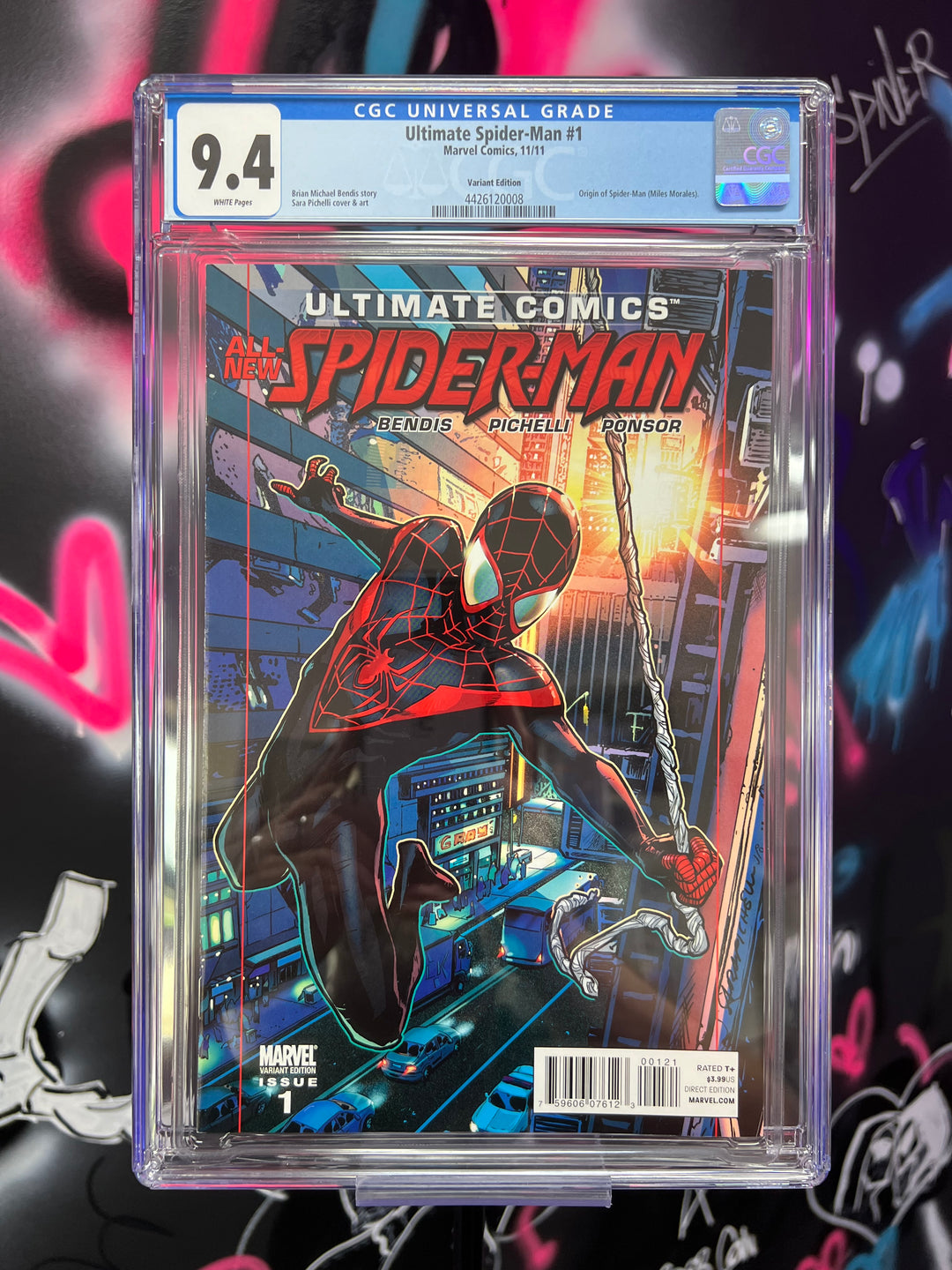 Ultimate comics Spider-Man #1 CGC 9.4 Pichelli 1:30