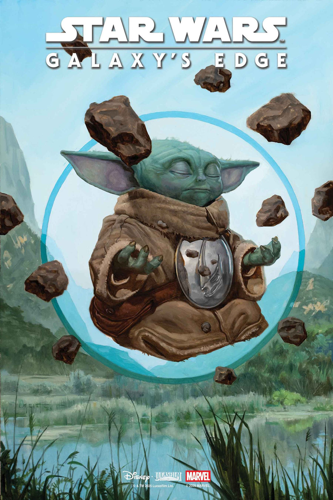 STAR WARS: GALAXY'S EDGE - ECHOES OF THE EMPIRE #1 E.M. GIST MANDALORIAN & GROGU CGC 9.8