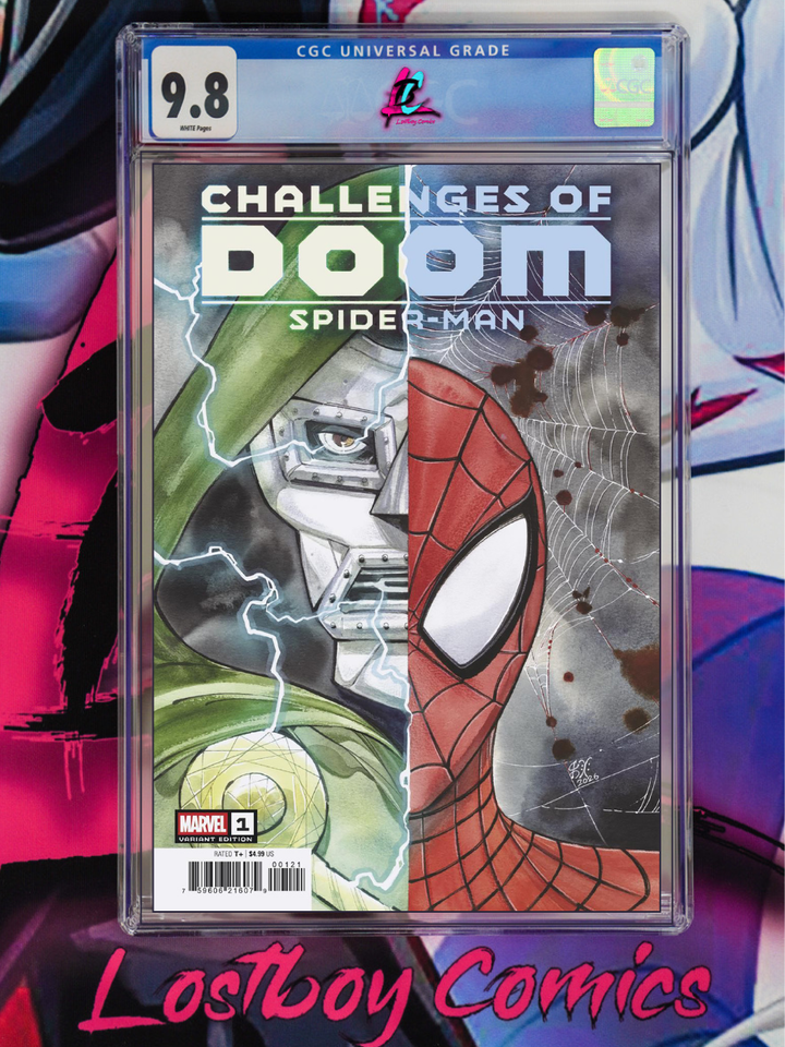 CHALLENGES OF DOOM: SPIDER-MAN #1 PEACH MOMOKO CGC 9.8