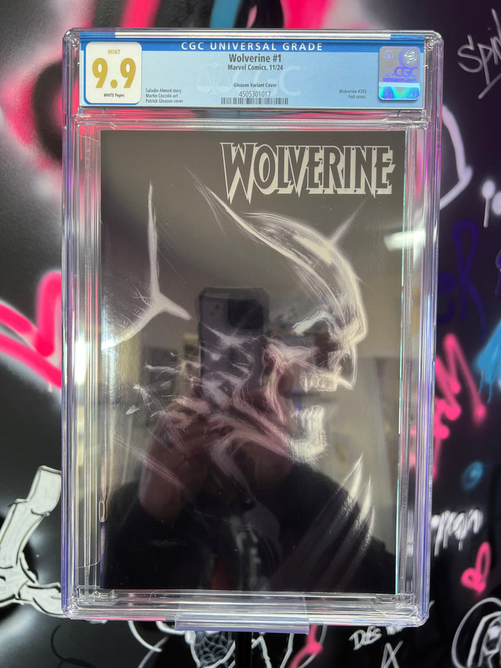 WOLVERINE #1 PAT GLEASON ADAMANTIUM HEAD FOIL CGC 9.9