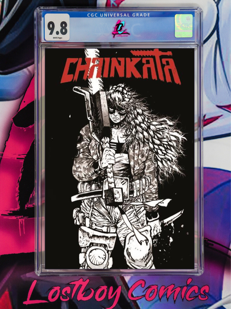 CHAINKATA #1 DANIEL WARREN JOHNSON B&W 1st Printing B CGC 9.8