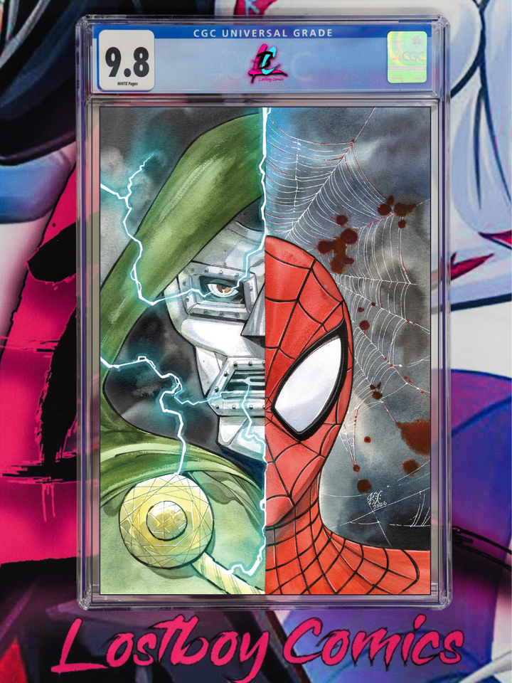 CHALLENGES OF DOOM: SPIDER-MAN #1 PEACH MOMOKO VIRGIN 1:50 CGC 9.8