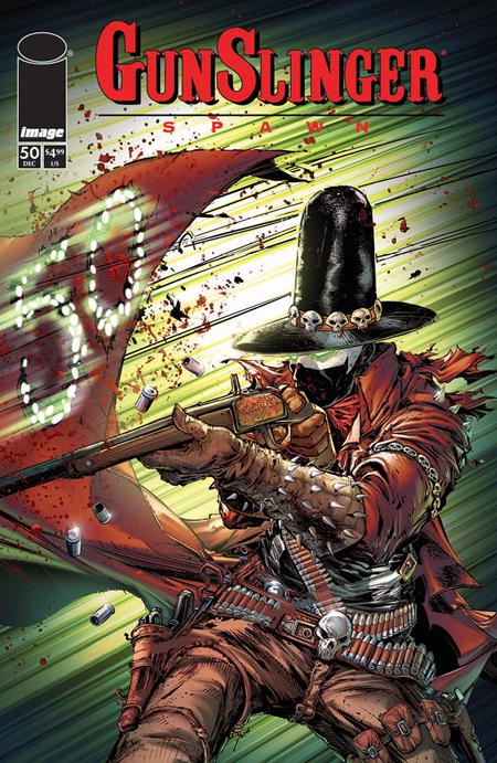 Comic book cover featuring a character in a cowboy outfit with a gun, titled 'Gunslinger'.