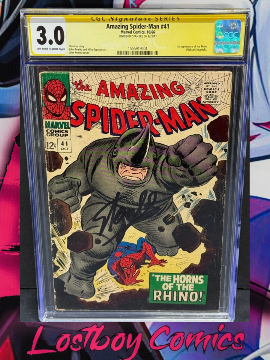 Amazing Spider-Man #41 CGC 3.0 Signed By Stan Lee