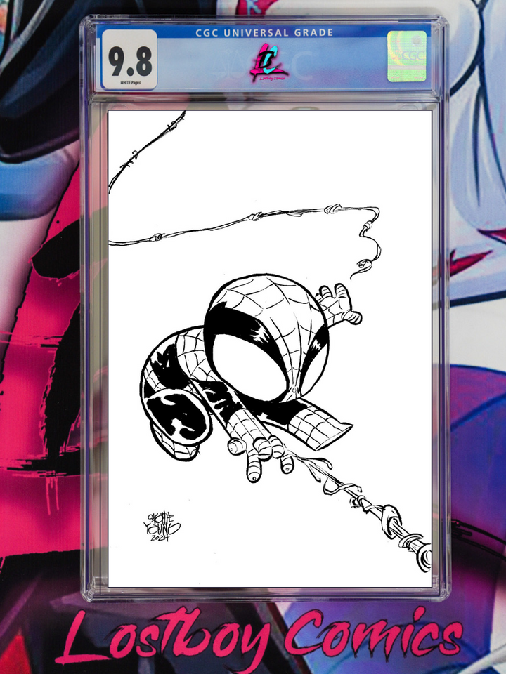 AMAZING SPIDER-MAN #51 1:50 SKOTTIE YOUNG B&W SKETCH CGC 9.8