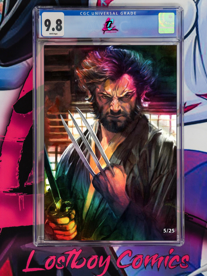 Hugh Jackman #1 Berto Martinez Secret "Battle Ready" Virgin Foil CGC 9.8