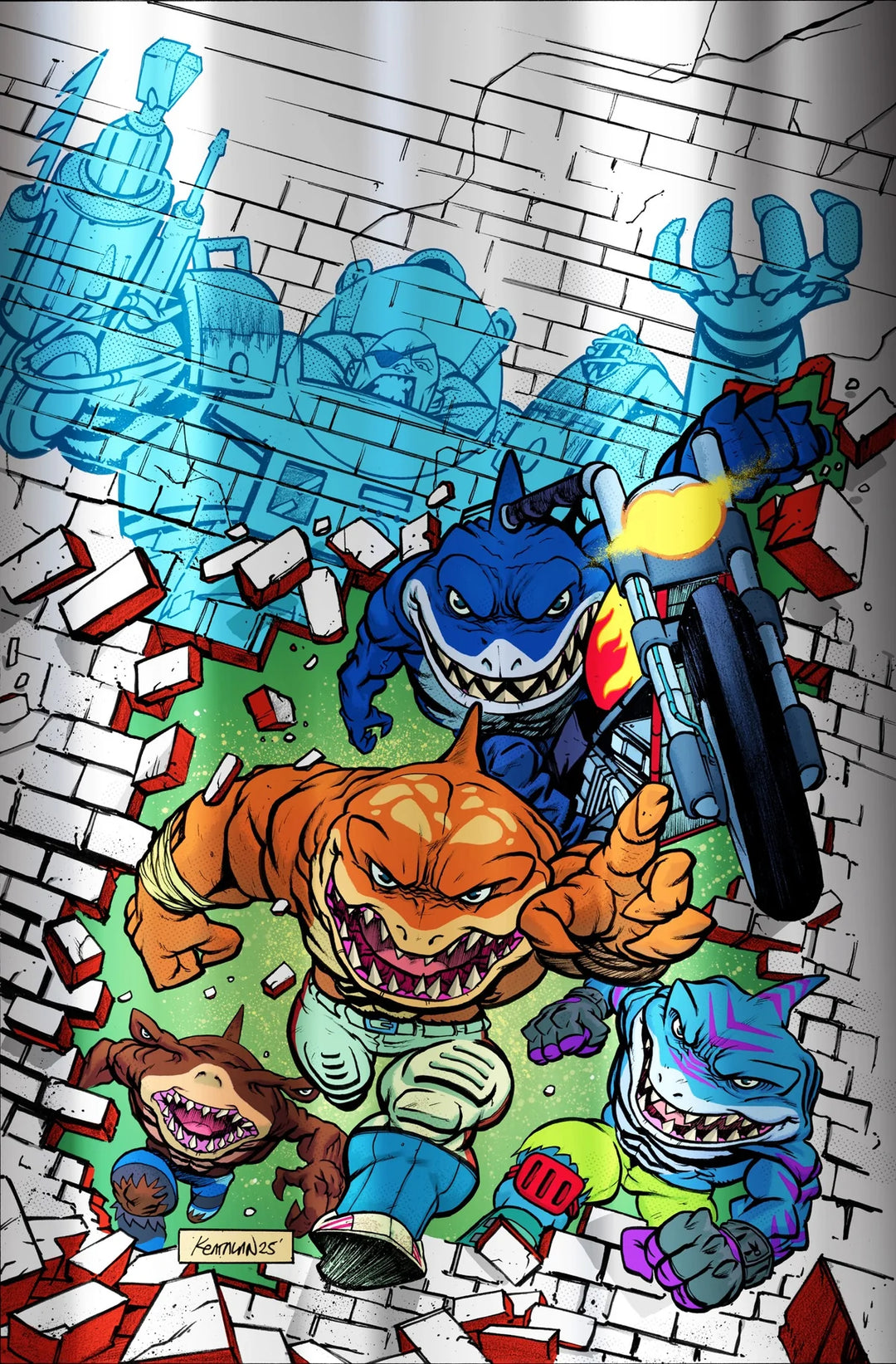 Street Sharks #1 IDW Foil Exclusive CGC 9.8