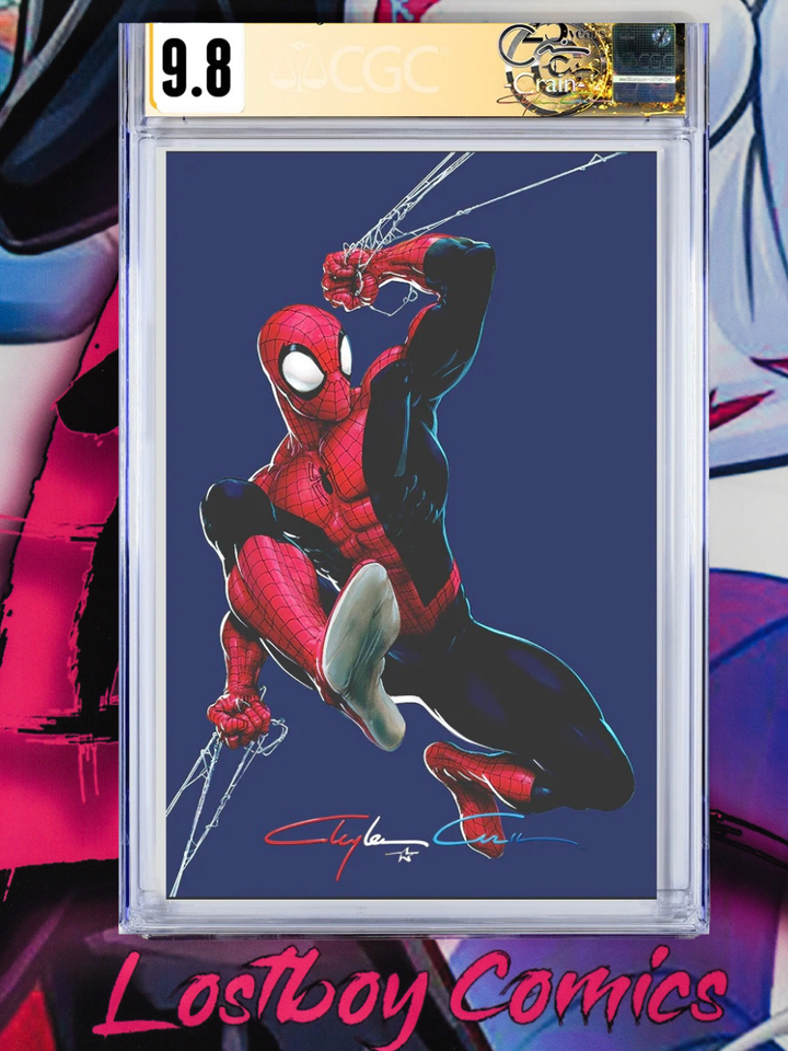 Spider-Man 94 #1 Crain Exclusive Patriotic Star Remarque Signature CGC 9.8
