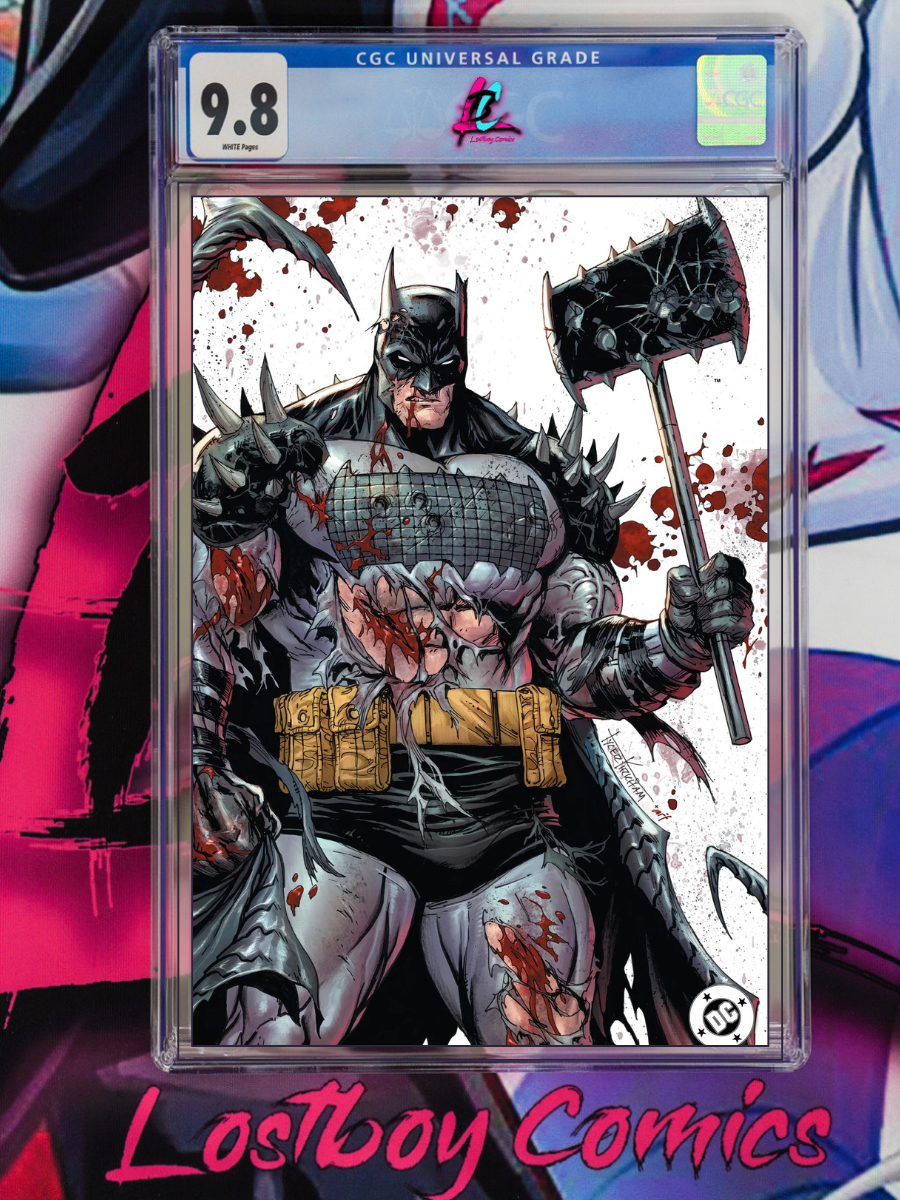 ABSOLUTE BATMAN #14 TYLER KIRKHAM EXCLUSIVE BATLLE DAMAGED BATMAN CGC 9.8