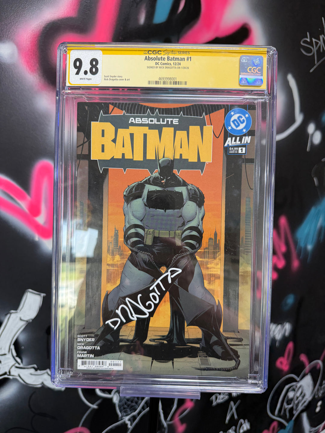 Absolute Batman #1 1st Printing Signed Nick Dragotta CGC 9.8 Signature Series