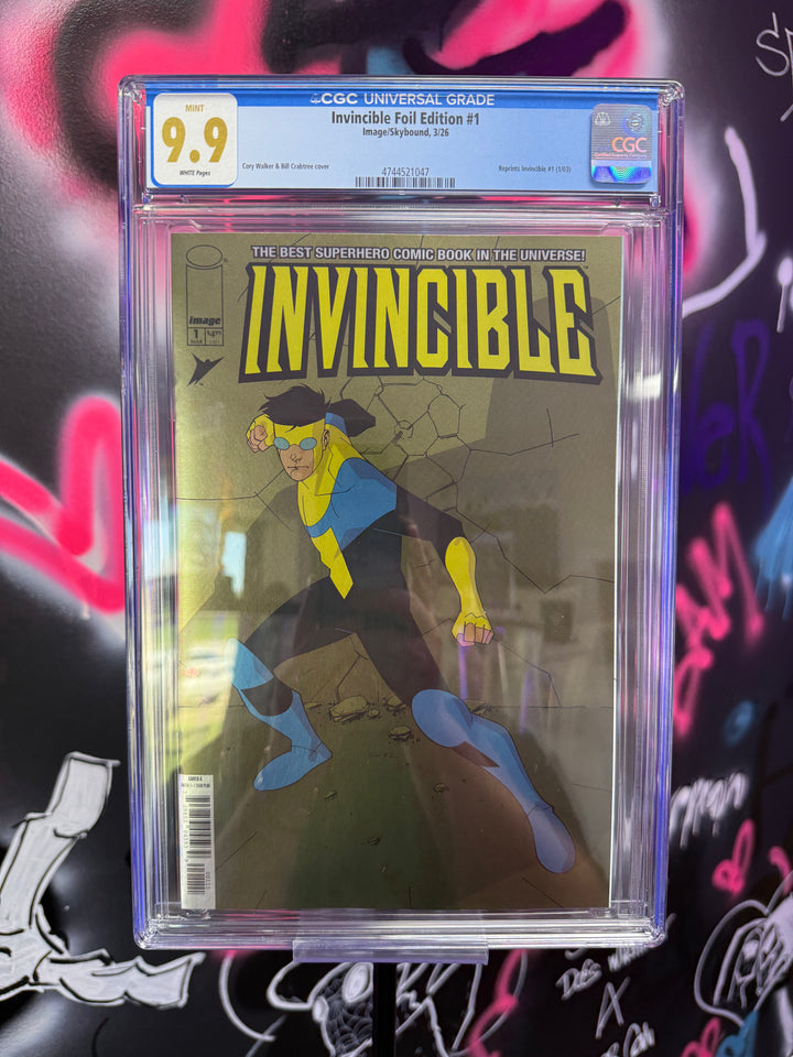 INVINCIBLE FOIL EDITION #1 CORY WALKER & BILL CRABTREE FOIL CGC 9.9