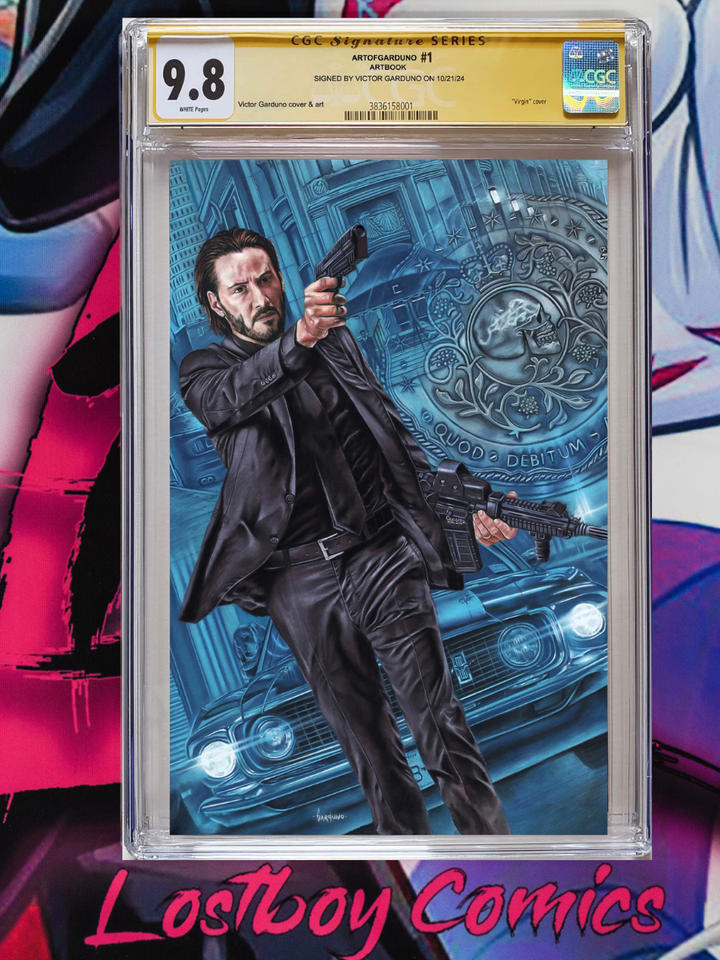 Comic book cover with a character holding a gun, framed by Lostboy Comics.