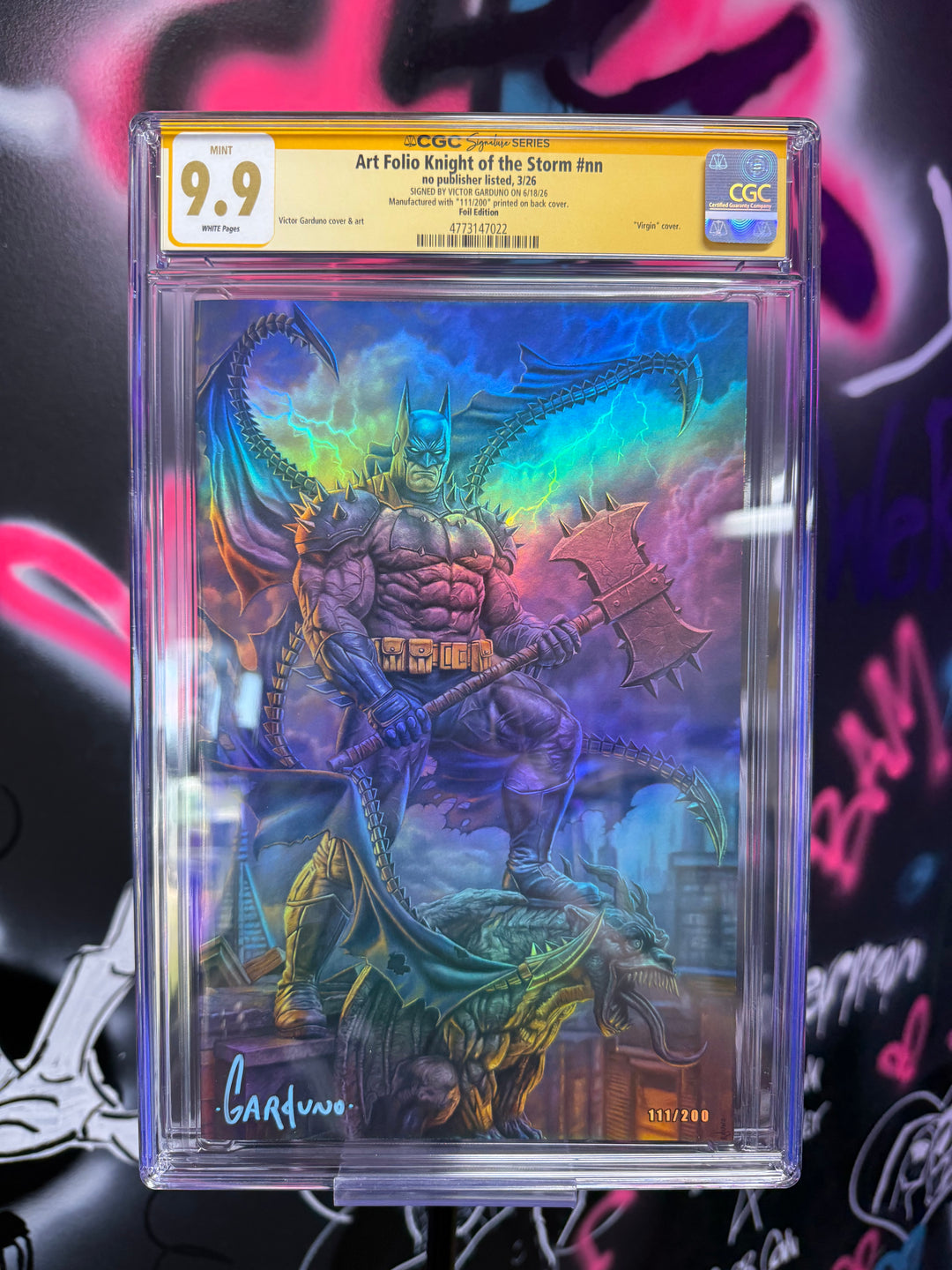 Knight of the Storm #1 Garduno Lustre Foil Virgin CGC 9.9 Signature Series