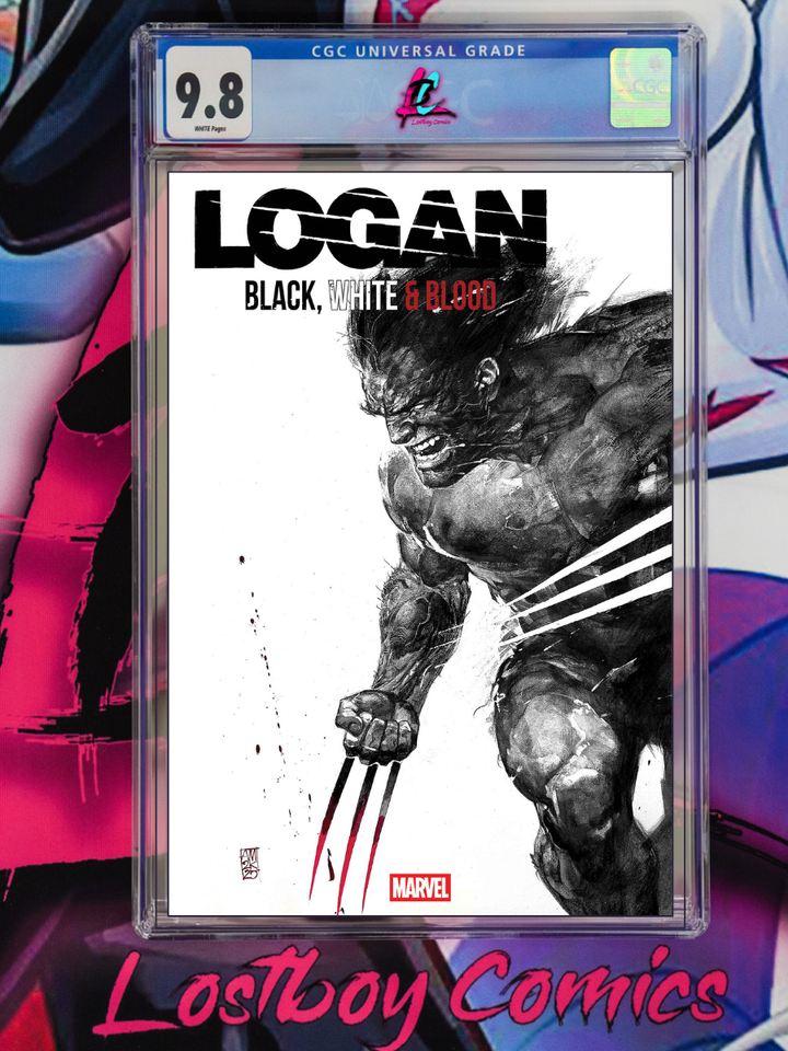 Comic book cover of 'Logan' with CGC grading label and 'Lostboy Comics' branding.