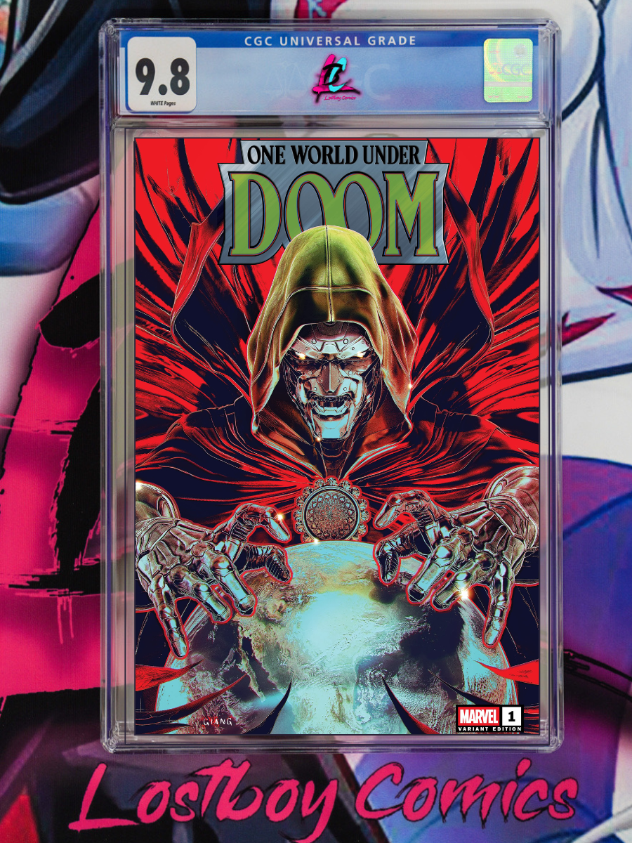One World Under Doom #1 John Giang Negative Bleed Exclusive Trade CGC 9.8