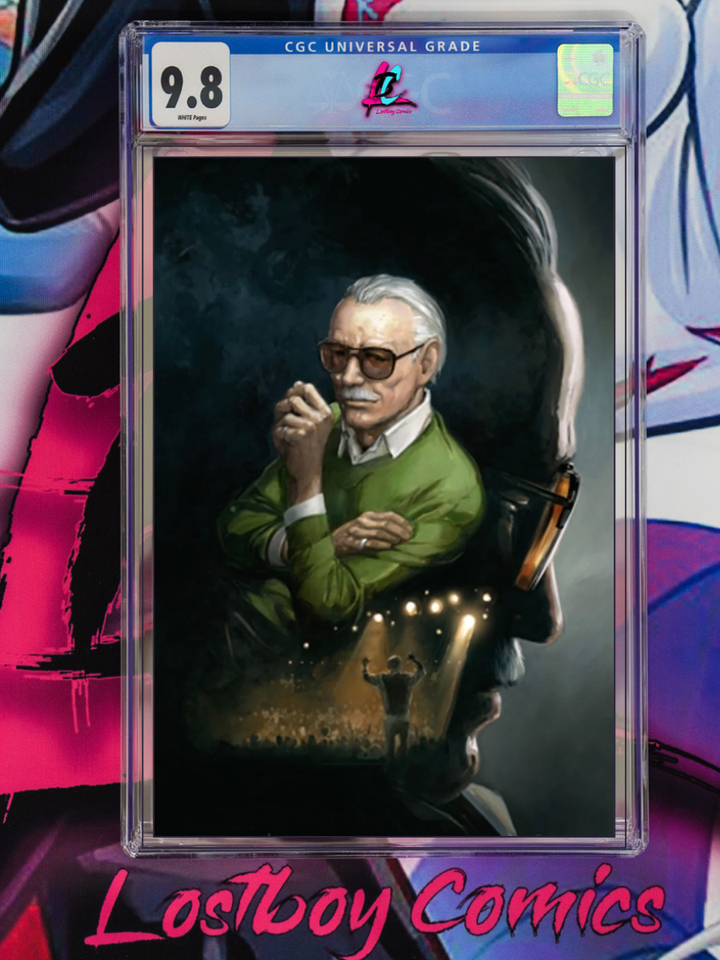 Comic book cover with a character in a green sweater and sunglasses, framed by 'Lostboy Comics' branding.