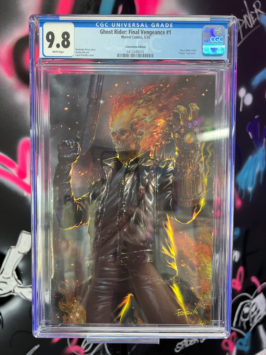 GHOST RIDER FINAL VENGEANCE #1 EXCLUSIVE VIRGIN FOIL LUCIO PARRILLO CGC 9.8