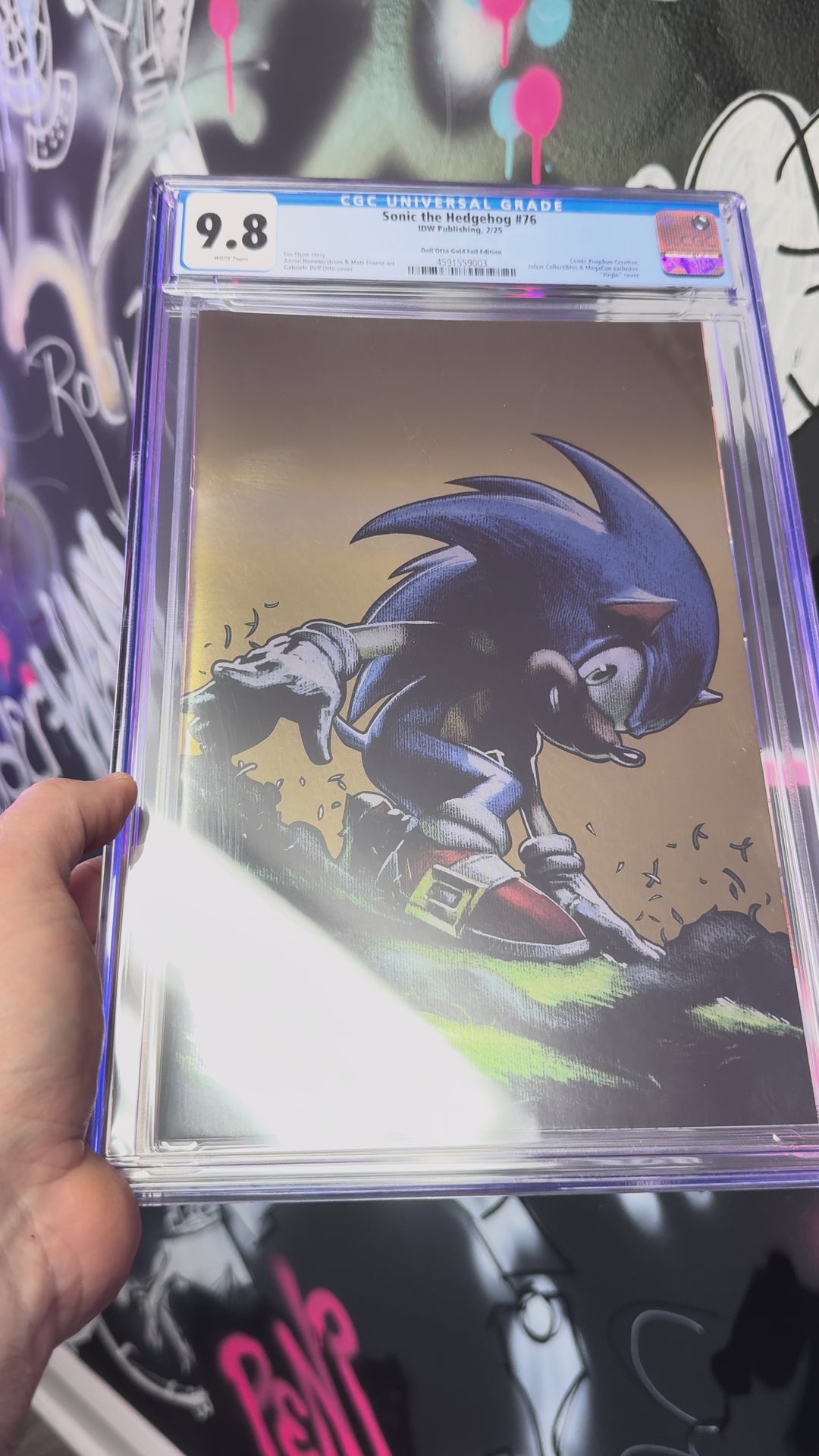 SONIC THE HEDGEHOG #76 MEGACON 2025 Gabriele Dell'Otto Gold FOIL CGC 9.8