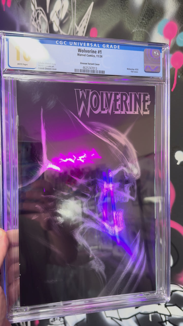 WOLVERINE #1 PAT GLEASON ADAMANTIUM HEAD FOIL CGC 10