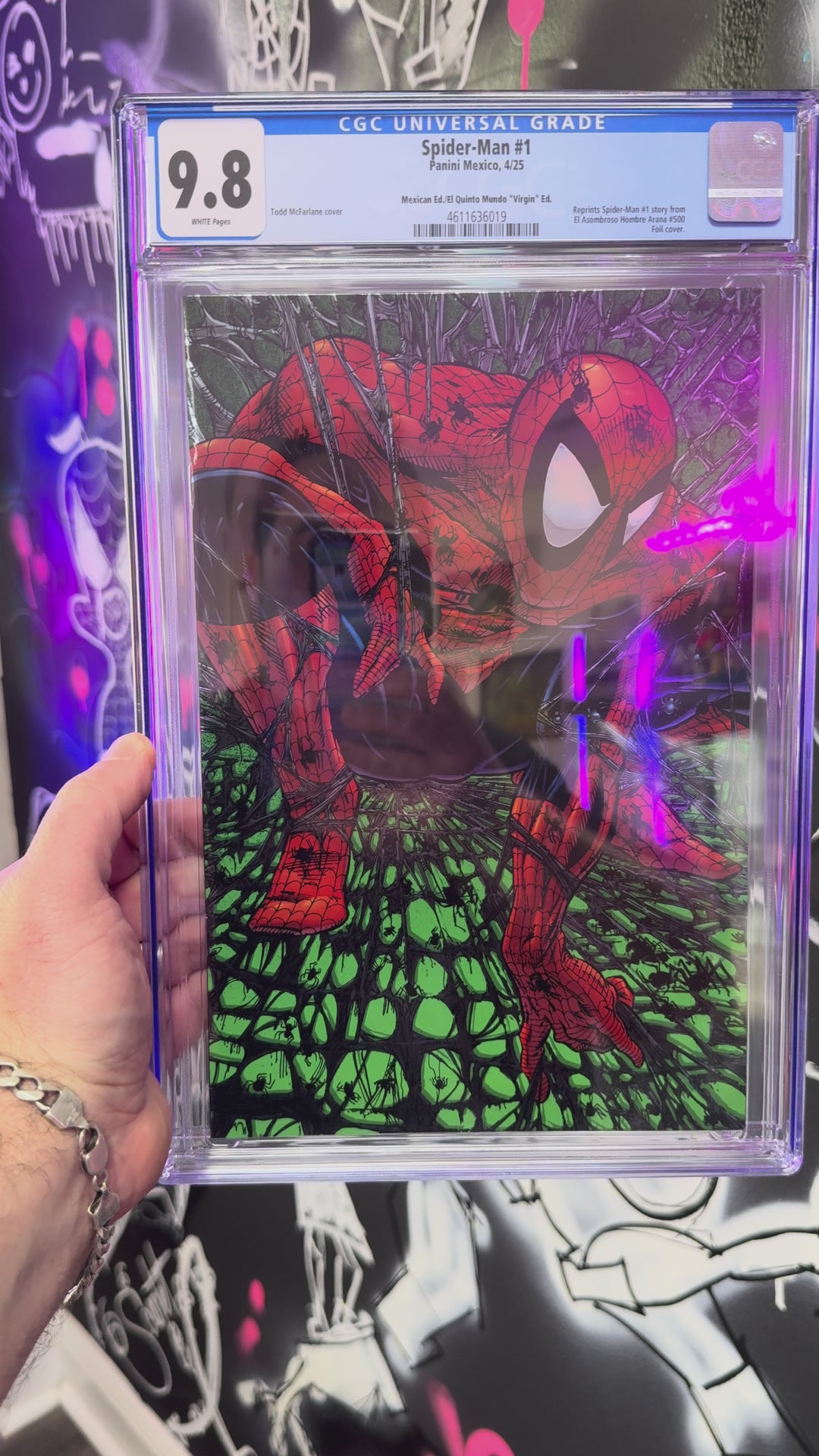 Spider-Man #1 Todd McFarlane Exclusive Panini Virgin Foil CGC 9.8